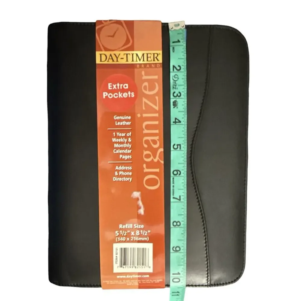 Leather Portfolio Binder 8.5x11 Professional Organizer with Zipper Closure